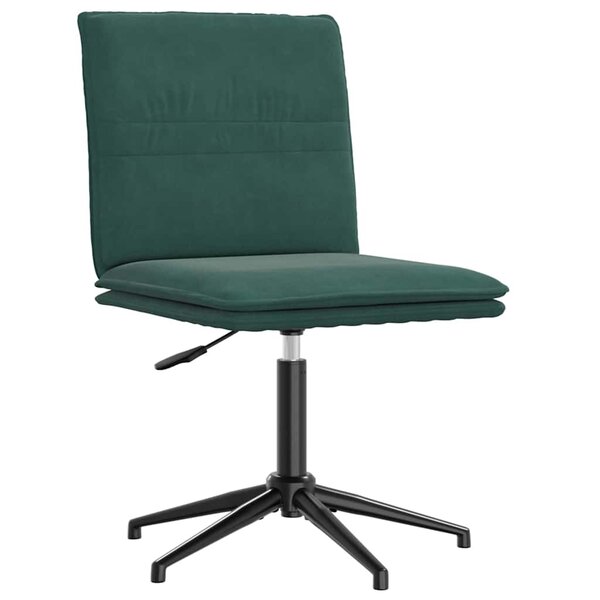 vidaXL Chaise de salle à manger Vert foncé Velours