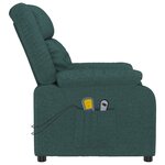 vidaXL Fauteuil électrique de massage Vert foncé Tissu