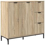 vidaXL Buffet Chêne Sonoma 89 5 x 33 x 82 cm Bois d'ingénierie