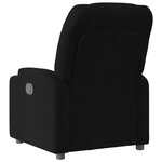 vidaXL Fauteuil inclinable en tissu noir