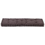 vidaXL Coussin de plancher de palette Coton 120x40x7 cm Anthracite