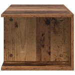 vidaXL Meuble TV avec lumières LED vieux bois bois d'ingénierie