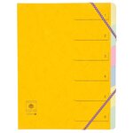 Trieur 6 onglets CL 7/10ème Dos extensible à élastiques Rubriques imprimées Coloris Aléatoire COUTAL