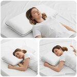 vidaXL Coussin de sommeil Uni Blanc 70 x 35 x 10 cm