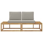 vidaXL Canapé d'extérieur en bout 2 Pièce Blanc Bois d'Acacia Massif