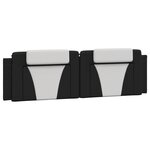vidaXL Cadre de lit Viana avec LED sans matelas noir et blanc 180x200 cm