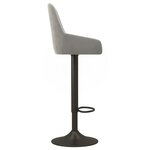 vidaXL Tabourets de bar lot de 2 gris clair velours