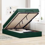 vidaXL Lit ottoman avec matelas vert foncé 120x190 cm velours