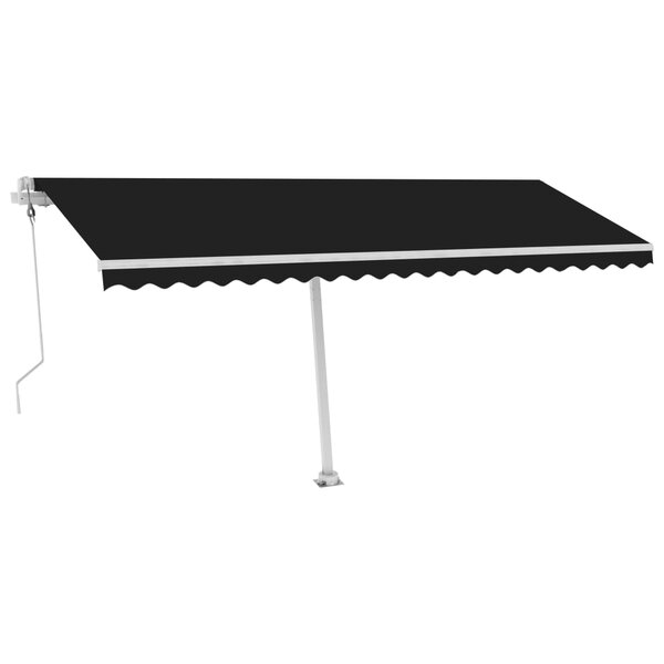 vidaXL Auvent automatique capteur de vent et LED 500x350 cm Anthracite