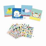 Djeco DJ08931 - Créer des animaux marins avec des stickers