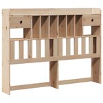 vidaXL Lit bibliothèque sans matelas 150x200 cm bois massif de pin