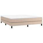 vidaXL Sommier à lattes de lit avec matelas Cappuccino 180x200 cm