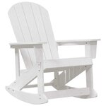 vidaXL Chaises Berçantes Adirondack 2 Pièces Blanc HDPE