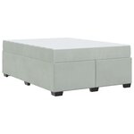 vidaXL Cadre de lit avec matelas Gris clair 140 x 200 cm tissu
