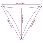 vidaXL Voile d'ombrage beige 2x2x2 m 100   polyester oxford