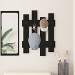 vidaXL Porte-manteau mural Chêne Noir 60 x 3 x 82 cm Bois d'ingénierie
