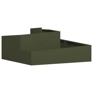 vidaXL Cache-pot de jardin Vert olive 100 x 100 x 50 cm Acier