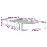 vidaXL Cadre de lit sans matelas cire marron 100x200cm bois pin massif