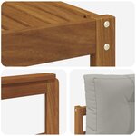 vidaXL Ensemble de canapés d'extérieur 6 pc Naturel et gris clair