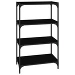 vidaXL Bibliothèque Noir 60x33x100 cm Bois d'ingénierie et acier