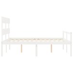 vidaXL Lit pour personne âgée sans matelas blanc 160x200cm bois massif