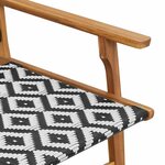 vidaXL Mobilier de jardin Noir et Blanc 122 x 78 x 73 cm