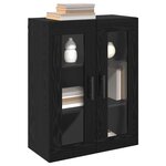 vidaXL Armoires Murailles 2 Pièces Chêne noir 69 5 x 34 x 90 cm