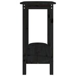 vidaXL Table console Noir 110x40x80 cm Bois massif de pin