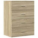 vidaXL Buffets 2 Pièces chêne sonoma 60x39x80 cm bois d'ingénierie
