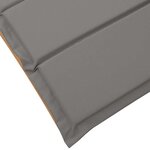 vidaXL Chaise longue 2 Pièces Gris 184 x 55 x 64cm Bois d'acacia massif