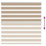 vidaXL Store zèbre marron sable largeur du tissu 145 9 cm polyester