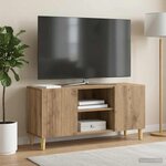 vidaXL Meuble TV 102 x 34 5 x 50 cm Chêne artisanal Bois d'ingénierie