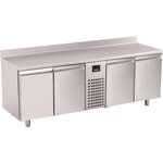 Table réfrigérée positive avec dosseret série 700 - 2 à 4 portes - combisteel - r290 - rvs aisi 20121300x700632pleine 2270x700x860m