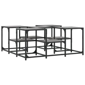 vidaXL Table basse sonoma gris 91x91x40 cm bois d'ingénierie