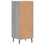 vidaXL Buffet Sonoma gris 34 5x34x90 cm Bois d'ingénierie