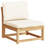vidaXL Salon de jardin 4 Pièces avec coussins Bois d'acacia solide