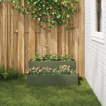 vidaXL Cache-pot de jardin Vert olive 100 x 60 x 45 cm Acier