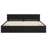 vidaXL Cadre de lit Chêne noir 200 x 200 cm Bois d'ingénierie