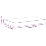 vidaXL Étagère murale flottante Gris brillant 40x23x3 8 cm MDF