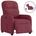 vidaXL Fauteuil inclinable électrique Rouge bordeaux Tissu