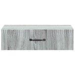 vidaXL Table d'appoint murale Sonoma gris 59 x 34 5 x 17 cm