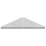 vidaXL Plaques de poids de parasol 4 Pièces Triangulaire Granit Gris 60kg