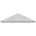 vidaXL Plaques de poids de parasol 4 Pièces Triangulaire Granit Gris 60kg