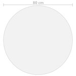 vidaXL Protecteur de table transparent Ø 80 cm 2 mm PVC