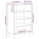 vidaXL Buffet chêne artisanal 57 x 35 x 89 5 cm Bois d'ingénierie