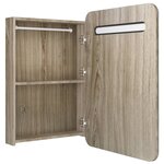 vidaXL Armoire de salle de bain à miroir LED chêne 60x11x80 cm