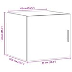 vidaXL Armoire murale sonoma gris 45x42 5x40 cm bois d'ingénierie
