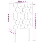 vidaXL Tête de lit à LED Vert foncé 80x7x118/128 cm Velours