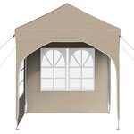 vidaXL Tente de fête pop-up 192 x 192 x 245 cm Crème
