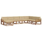 vidaXL Ensemble de canapés d'extérieur 8 Pièces Naturel et Beige